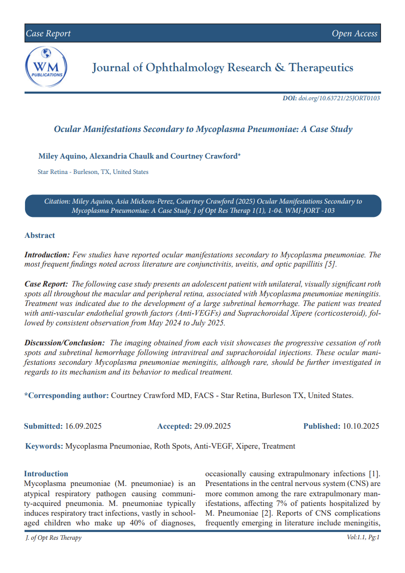 Retinal Cases and Brief Reports Journal
